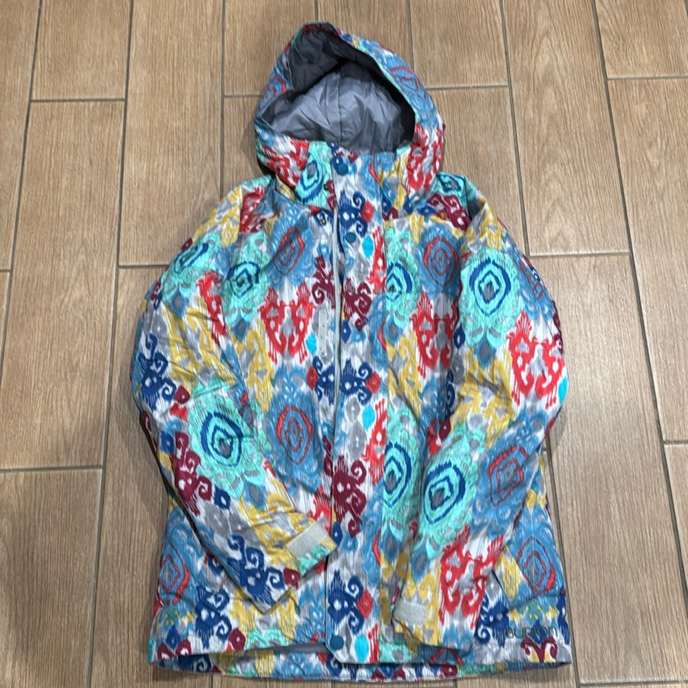 Burton DryRide Woman’s size L hooded snowboarding , ski winter jacket MTN DEW